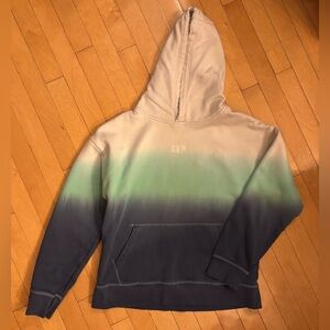 GAP Ombre Hoodie in Cream, Green, and Blue